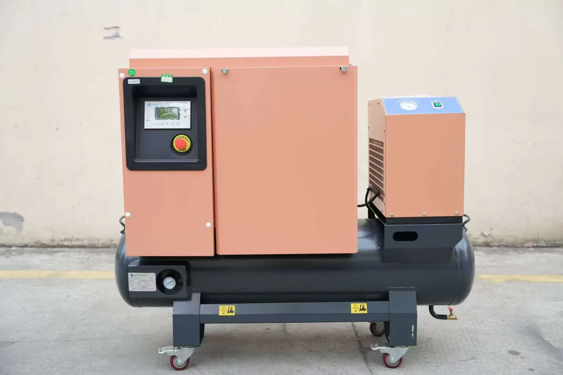 Small screw air compressor.